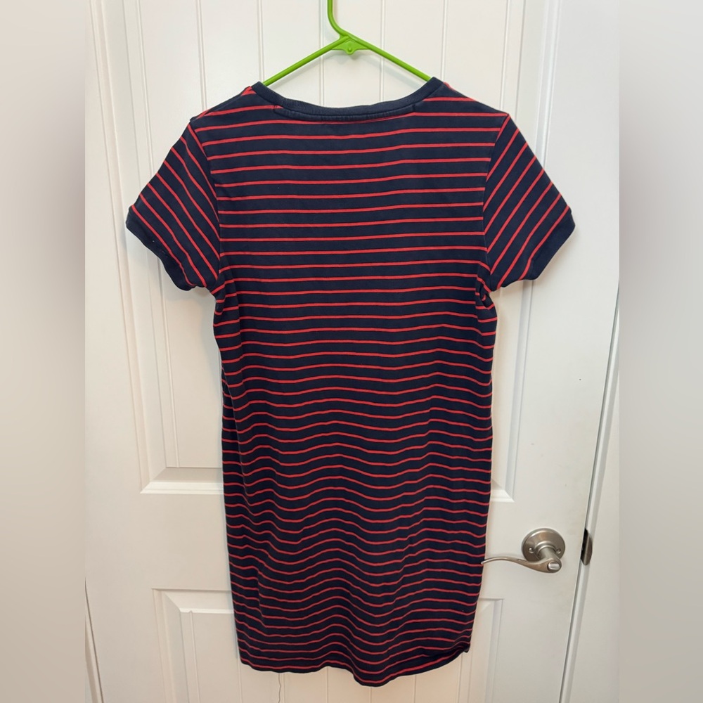 Levi's Navy and Red Striped T-Shirt Dress women’s medium #72 - Picture 4 of 5